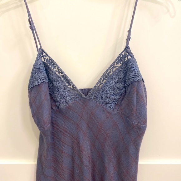 Free People Intimately Flannel Dress Blue - Picture 2 of 7